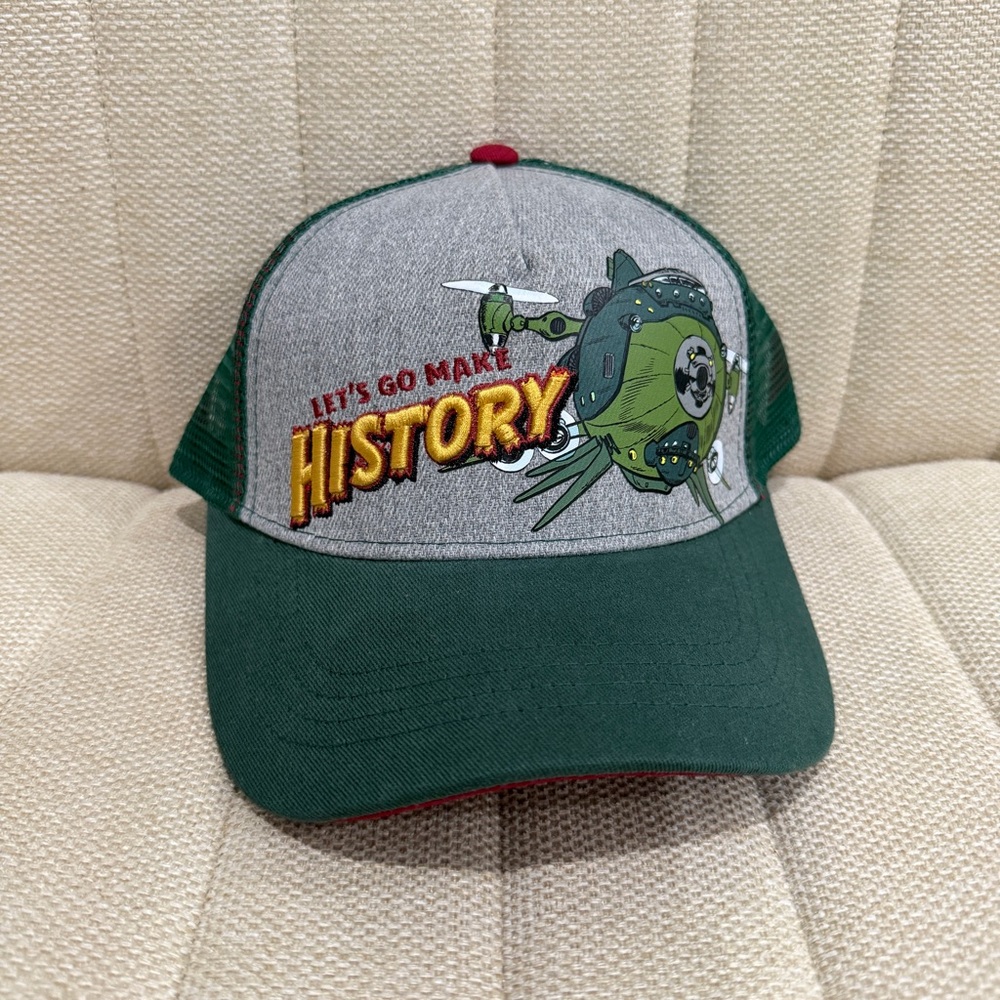 Disney Parks Strange World Lets Go Make History Green Mesh Trucker Hat Snapback